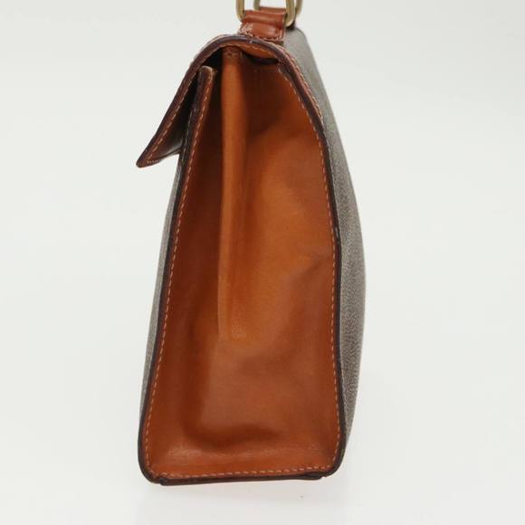 CELINE Macadam Canvas Hand Bag PVC Leather Brown Gold Auth mr619 - Picture 3 of 16